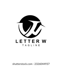 Logotipo de letra W, vector inicial de alfabeto, diseño de logotipo simple, ilustración de plantilla de símbolo de icono