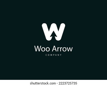 W letter logo, W Arrow logo design for company, Unique letter W logo design template