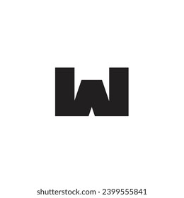 W letter logo with blank background