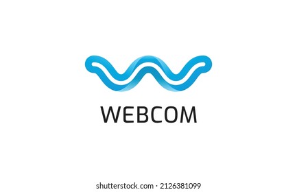 W Letter Logo Blue Color Can Stock Vector (Royalty Free) 2126381099 ...