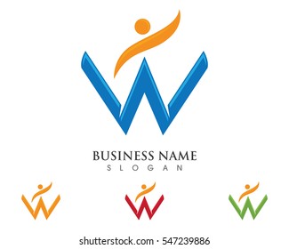 W Letter Logo Business Professional Logo Stock Vector (Royalty Free ...