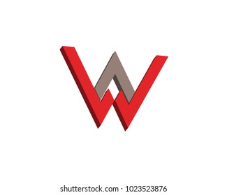 W letter logo business template vector icon