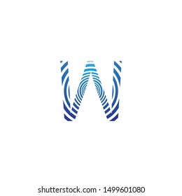 W Letter logo business template vector icon