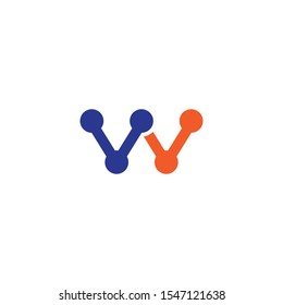 W Letter logo business template vector icon