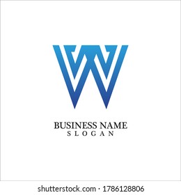 W Letter Logo Business Template Vector icon