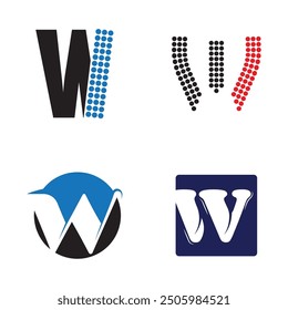 W Letter Logo Business Template Vector icon