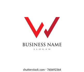 W Letter Logo Business Template Vector icon
