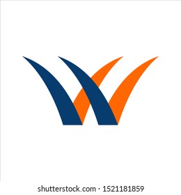 W letter logo can be used for company, icon, and others.
