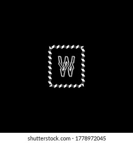 W letter logo concept design