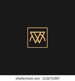 W letter logo concept, W minimal logo W initial icon