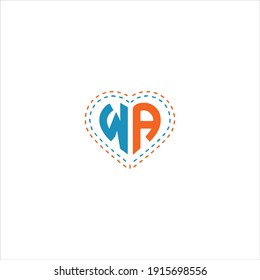 W A letter logo creative design. wa icon