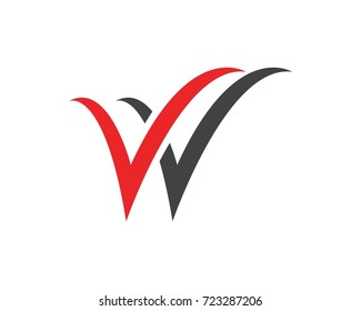w Letter Logo Design
