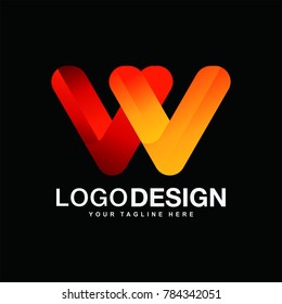 w letter logo design