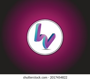 W letter logo design in 3d style