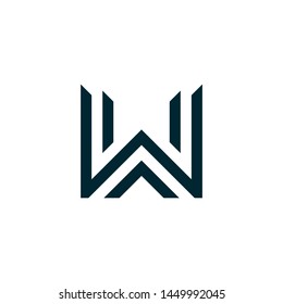 W letter logo design concept