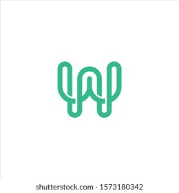 W letter logo design concept.