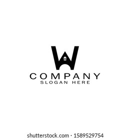 W Letter Logo Design with Creative Modern Trendy Typography and Black Colors