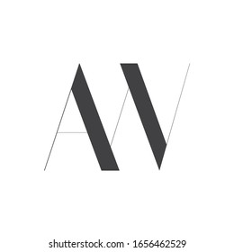A W Letter Logo Design. Creative Modern AW Letters Icon Illustration.