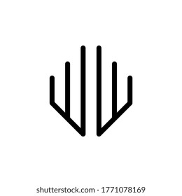 W letter logo design, Creative letter W design, W icon design.