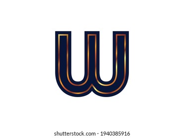 W Letter Logo Design. Creative Letter icon vector.
