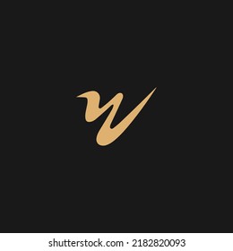 W Letter Logo Design with a Creative .Creative logo design. Fashion icon design template.
