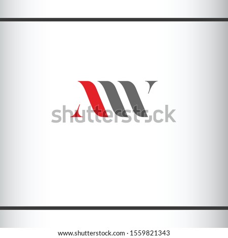 A W Letter Logo Design. Creative Modern AW Letters. Logo design template