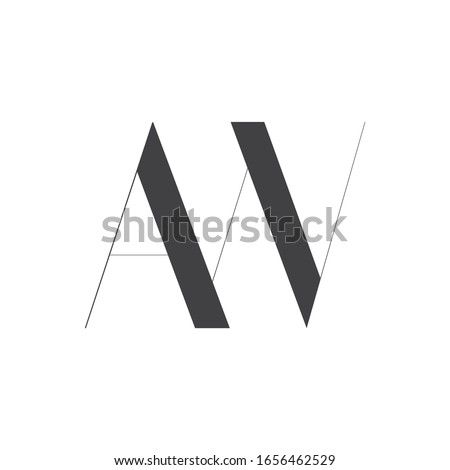 A W Letter Logo Design. Creative Modern AW Letters Icon Illustration.
