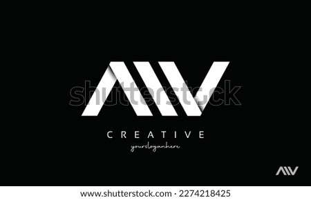 A W Letter Logo Design. Creative Modern AW Letters Icon Illustration.