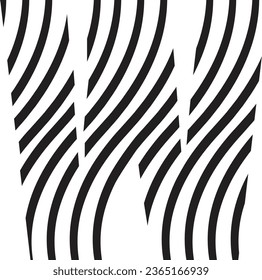 Elemento de diseño del logotipo de letra W en color negro