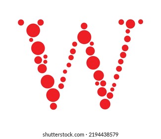 W letter logo design elements
