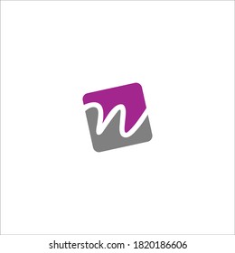 W letter logo design icon silhouette vector