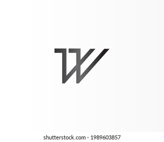 W letter logo design icon