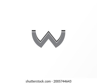 Icono de diseño de logotipo de letra W