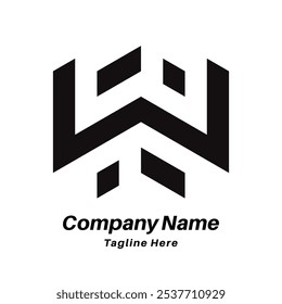 w letter logo design icon