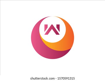  W letter logo  design minimalist logo letter logo