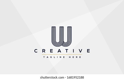W letter logo Design Modern Monogram Icon. W WW initials based Template and Letters in vector.