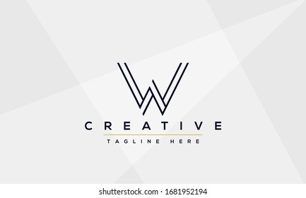 W letter logo Design Modern Monogram Icon. W WW initials based Template and Letters in vector.