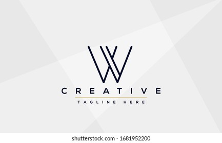 W letter logo Design Modern Monogram Icon. W WW initials based Template and Letters in vector.