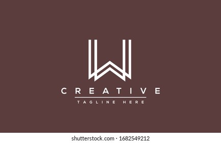 W letter logo Design Modern Monogram Icon. W WW initials based Template and Letters in vector.