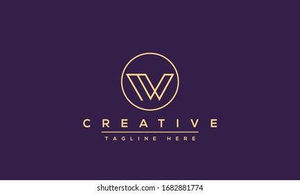W letter logo Design Modern Monogram Icon. W WW initials based Template and Letters in vector.