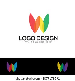 W Letter Logo Design Template 
