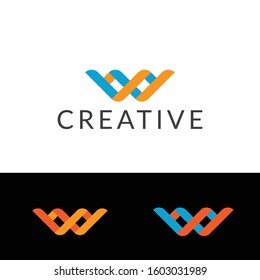 W Letter Logo design template vector. company logo, business logo idea and corporate W letter Icon logo.