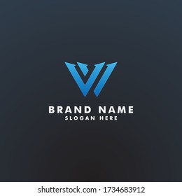 W letter Logo design template vector illustration