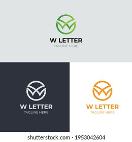 W letter logo design Template creative w letter logo for company and brand 