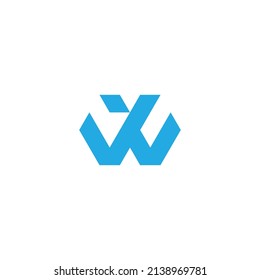 Plantilla de diseño de logotipo de carta W 