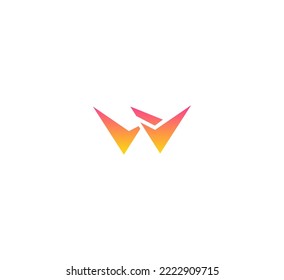W letter logo design template elements. Modern abstract digital alphabet letter logo. Vector illustration.