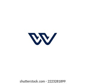 Elementos de plantilla de diseño de logotipo de letra W. Logo de la letra digital abstracta moderna. Ilustración vectorial.