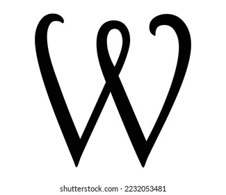 w letter logo design template