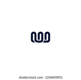 W letter logo design template elements. Modern abstract digital alphabet letter logo. Vector illustration. Line W logo.