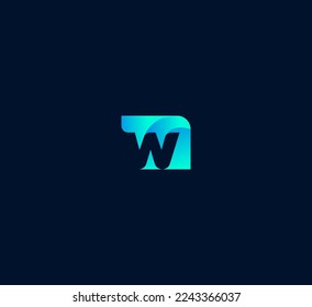 Elementos de plantilla de diseño de logotipo de letra W. Logo de la letra digital abstracta moderna. Ilustración vectorial.